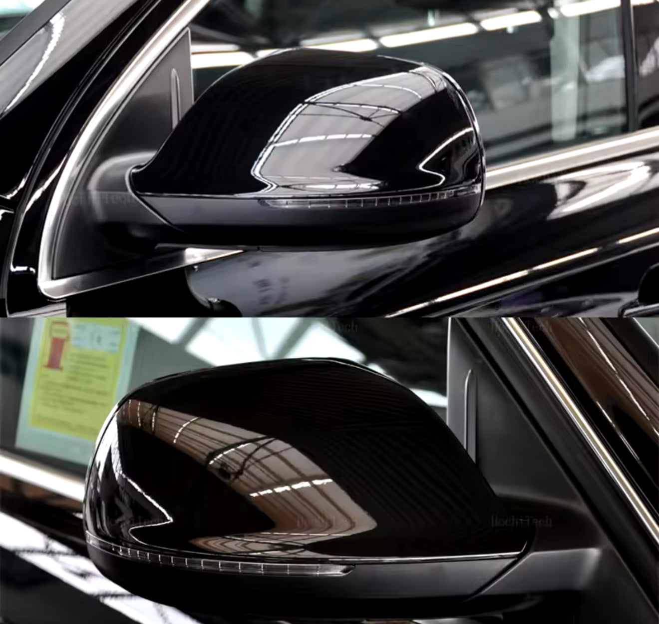 Coque de rétroviseur couleur carbon ou noir brillant pour AUDI Q5 SQ5 8R 2009-2017 Q7 4L