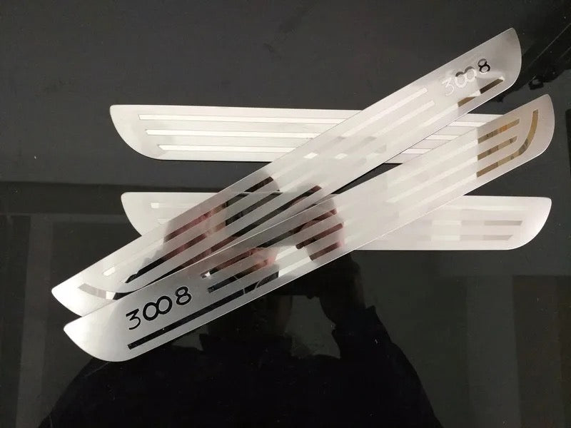 Seuil de porte pour Peugeot 3008 inox 2009-2016