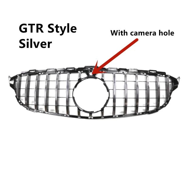 Calandre de Pare-Choc Avant avec ou sans Caméra pour Mercedes Benz Classe C W205 2014-2018