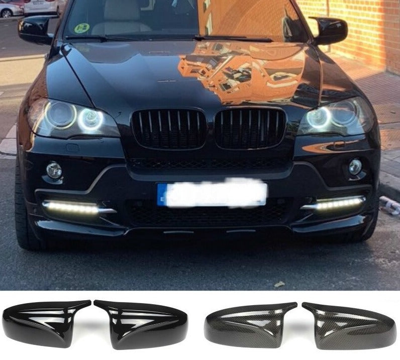 Coque rétroviseur BMW W5 W6 E70 E71 2007-2013 couleur CARBONE ou NOIR –  SoPlus