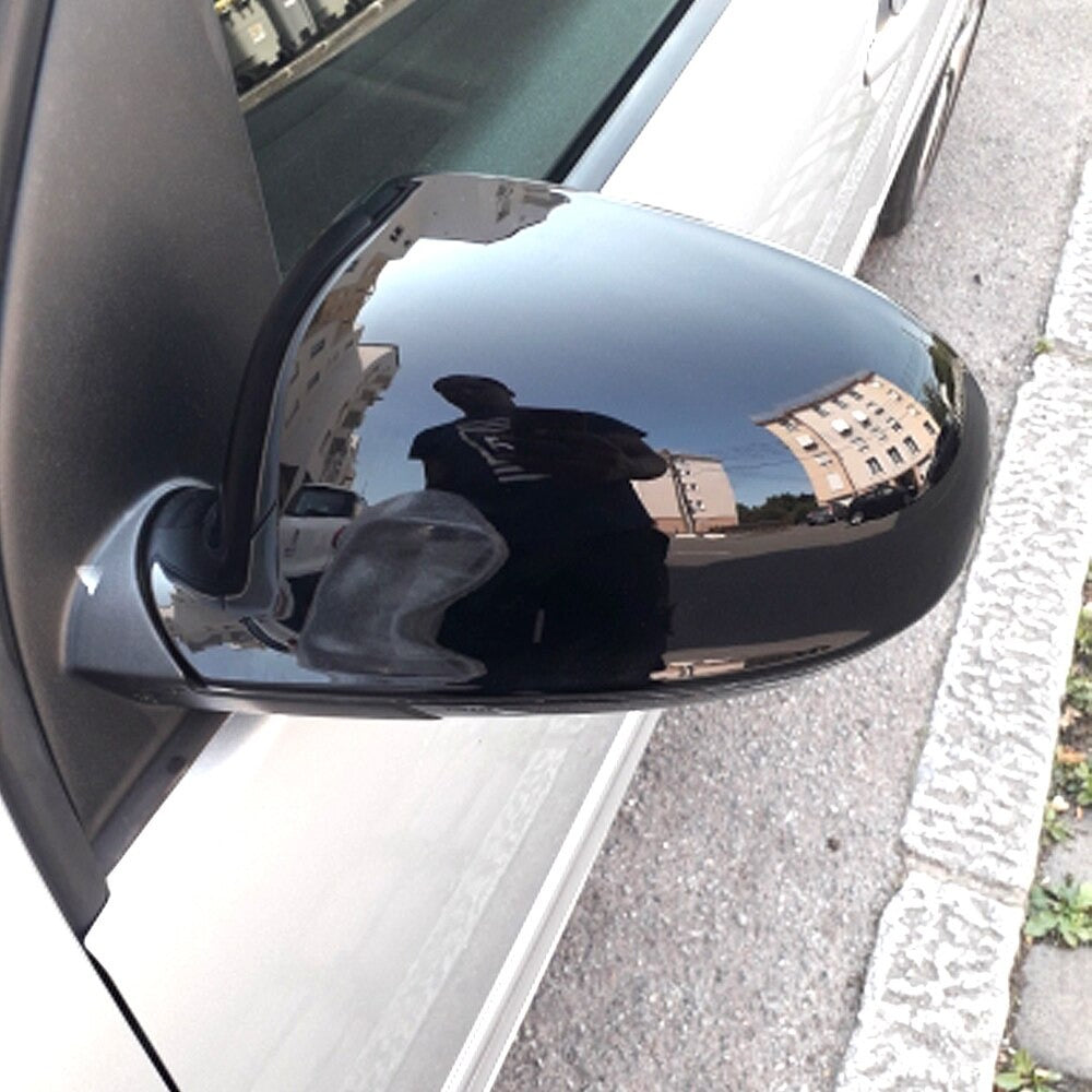 coque rétroviseur pour VW GOLF 5 V, MK5 GTI, Jetta, Passat B5.5 ou B6, EOS, Sharan couleur NOIR brillant ou CARBONE