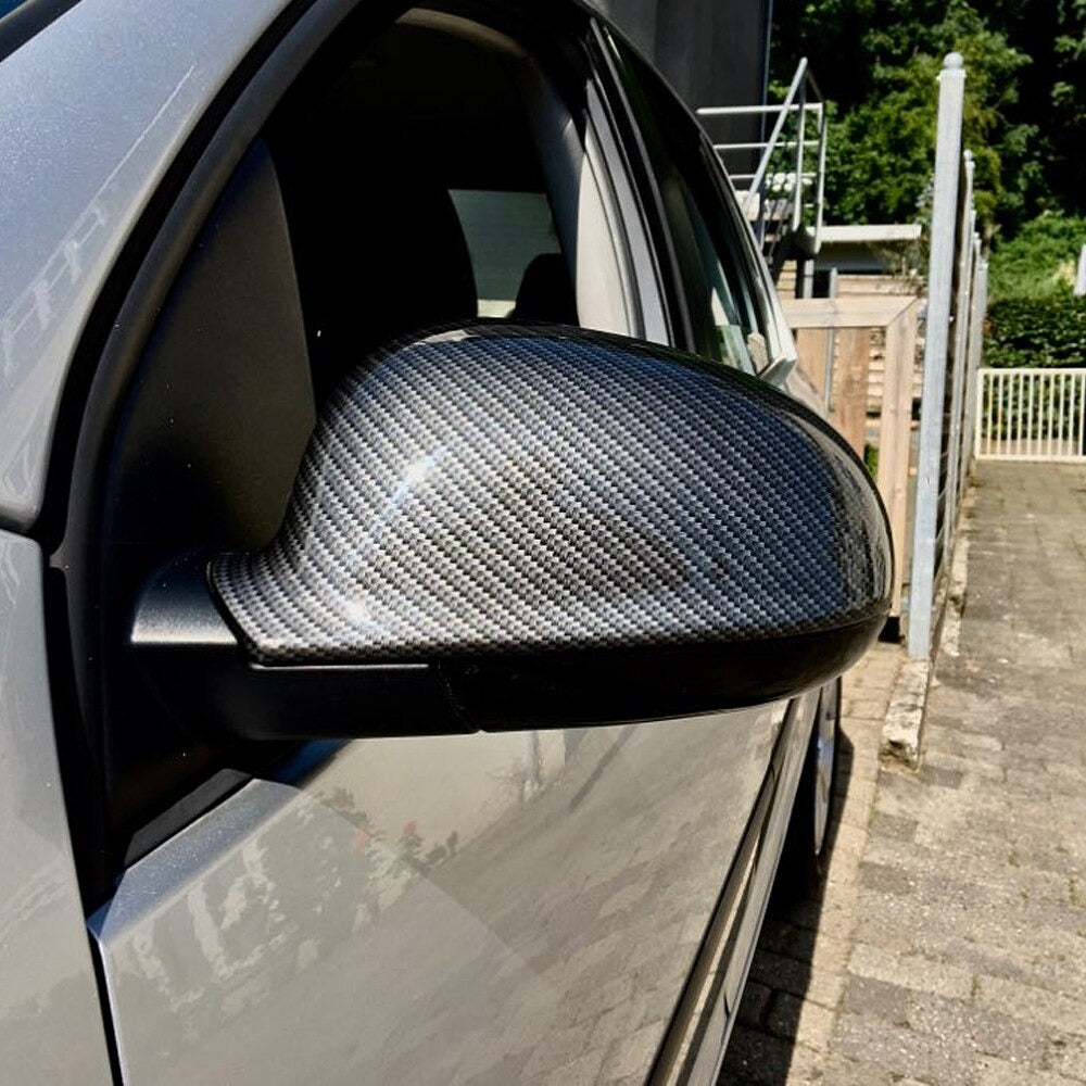 coque rétroviseur pour VW GOLF 5 V, MK5 GTI, Jetta, Passat B5.5 ou B6, EOS, Sharan couleur NOIR brillant ou CARBONE