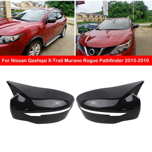 coque de rétroviseur pour Nissan Qashqai, x-trail, Murano, Rogue, atofinder, 2015-2019 couleur NOIR ou CARBON