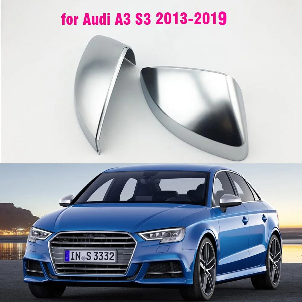 coque de rétroviseur chromé pour Audi A3, S3, 2013- 2019