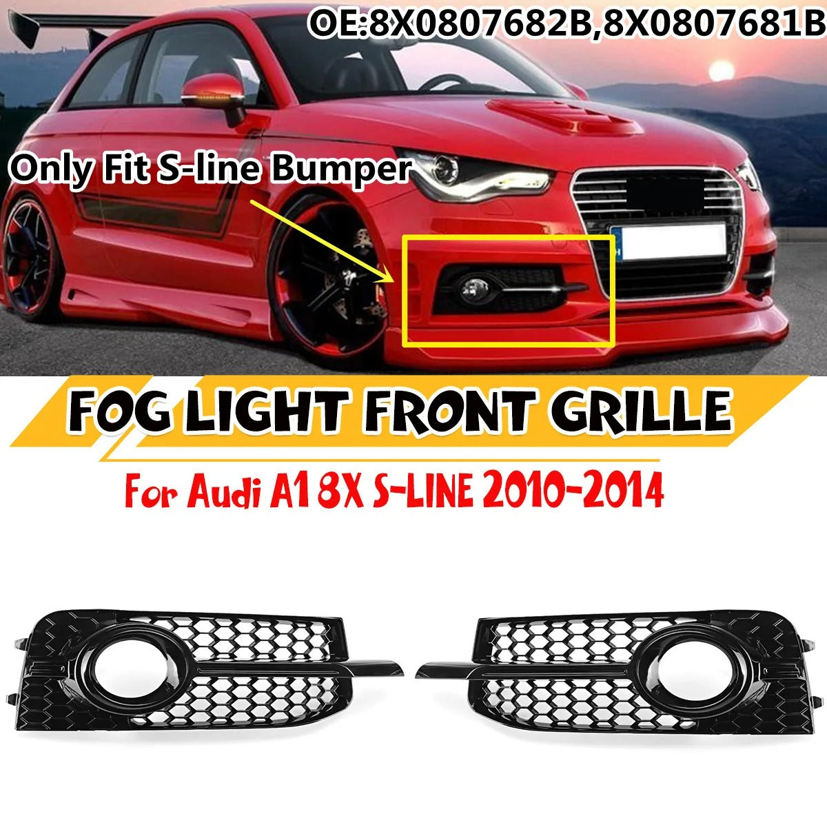 calandre pour Audi A1 8X S-LINE S1 2010-2014