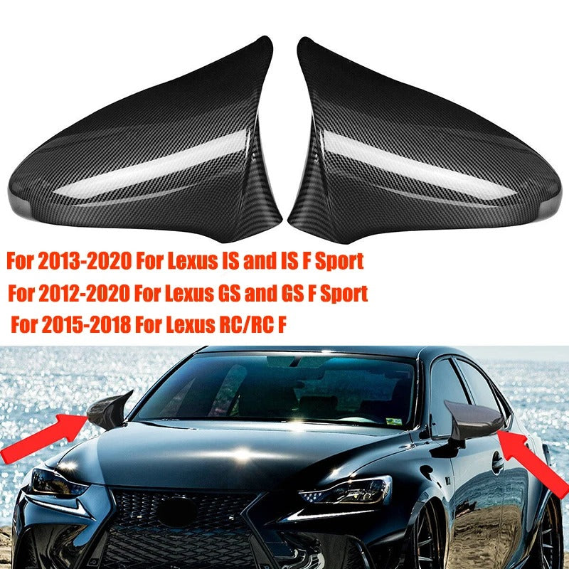 coque de rétroviseur pour LEXUS IS ES GS LS CT RC F-sport 2014-2020 couleur NOIR ou CARBON