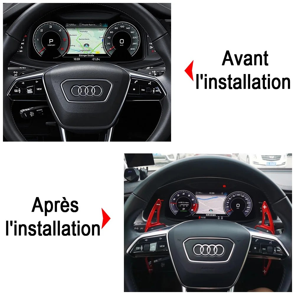 extension palette volant pour Audi A6 S6 C8 A7 S7 4K A8 S8 4N Q8 E-tron Sportback 2019-2024
