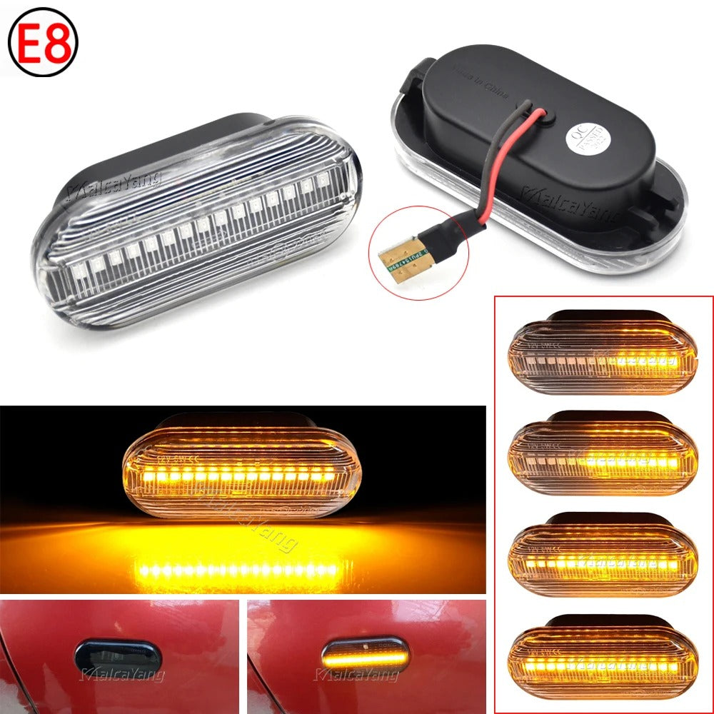 Clignotants LED dynamiques latéral noir ou blanc Volkswagen, Bora, Golf 3/4, Passat 3B, Polo 6N, Sharan, Vento T5, Ibiza
