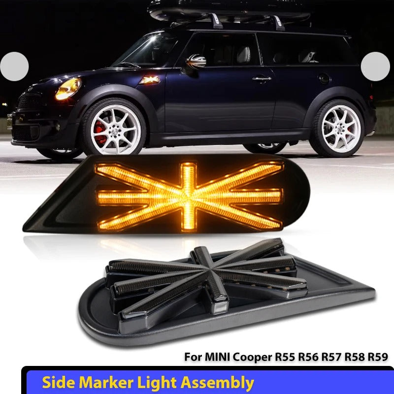 clignotant latéral dynamique pour MINI Cooper R55, R56, R57, R58, R59, 2 pièces