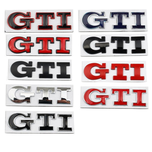 Emblème arrière Volkswagen GTI plusieurs couleur disponible